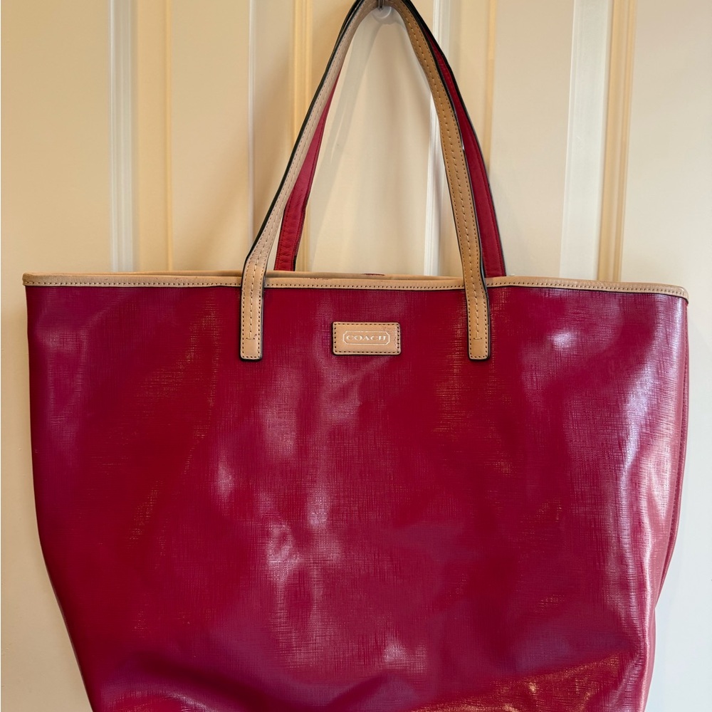 Coach Red Tote Bag